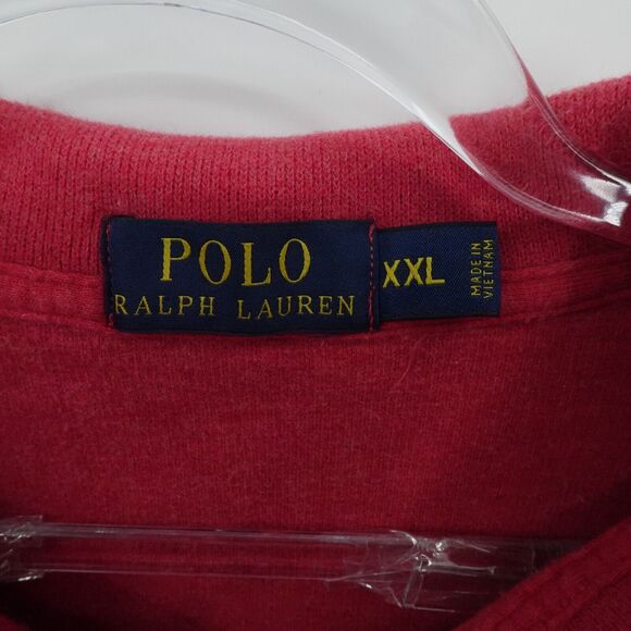 Polo Ralph Lauren Sweater Mens XXL Red 1/4 Zip Mock Neck Preppy Golf Dad - Picture 9 of 13